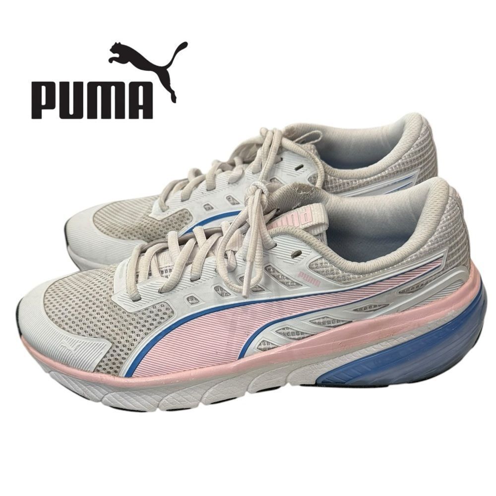 Puma Cell Glare Women's Running Shoes White Blue Pink Running Shoes Sneakers 9